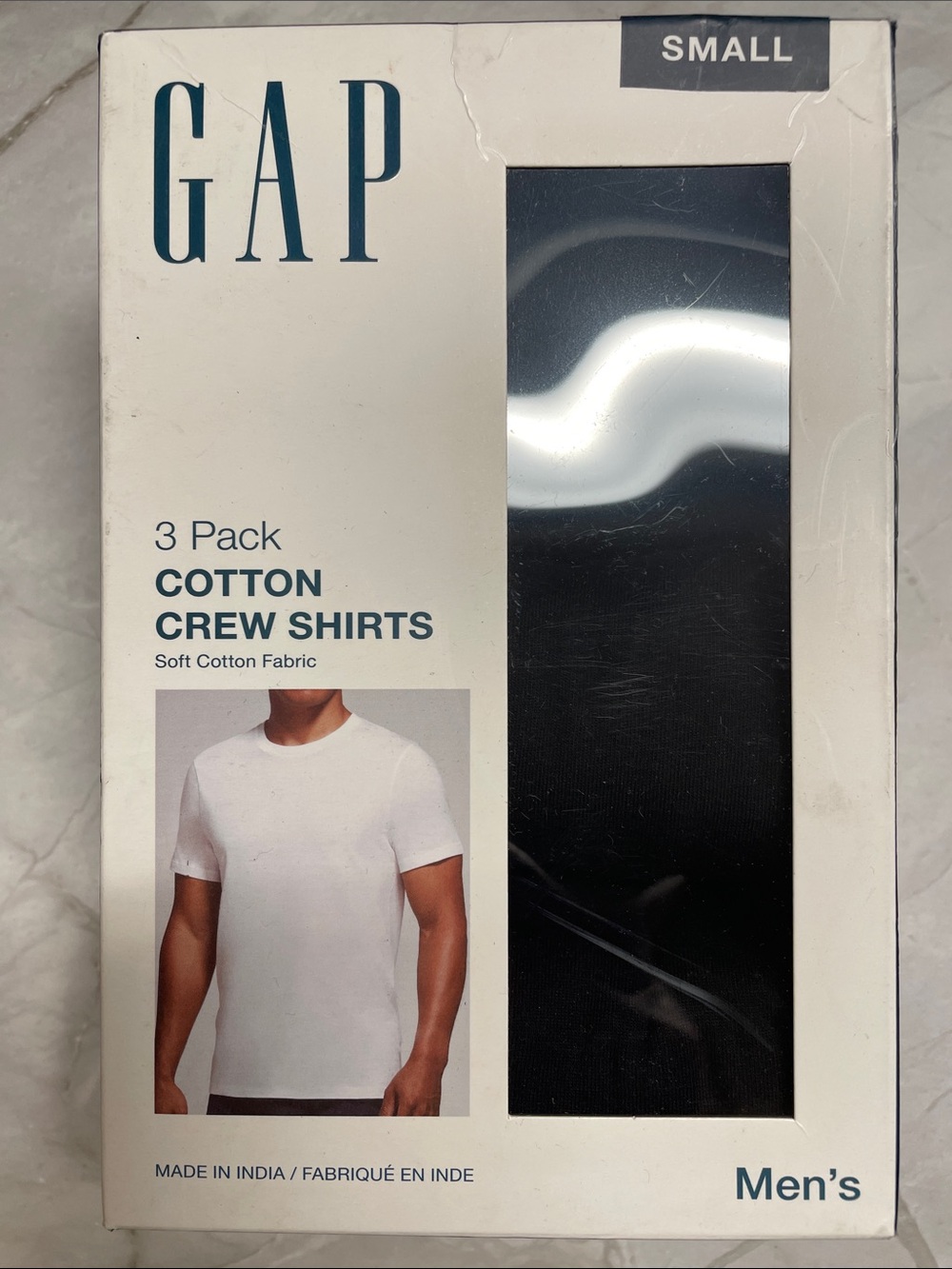 GAP Men Short Sleeve Cotton Crew T-Shirt – Black